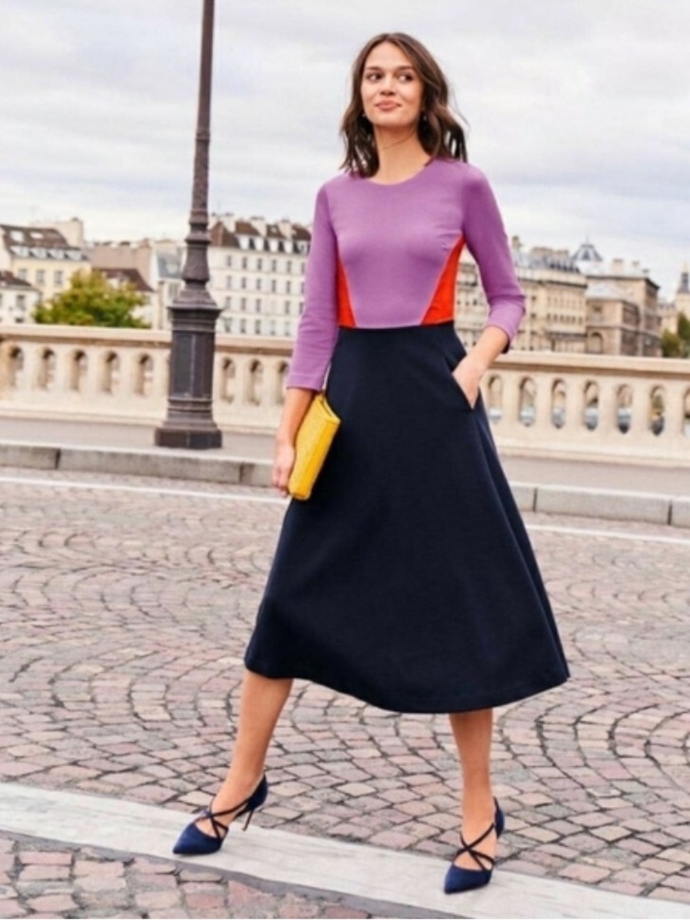 Boden Colorblock Midi Dress